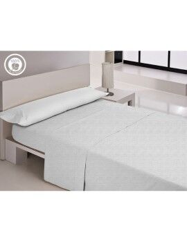 Sábana Encimera Happy Home LISOS COTTON Blanco Cama de 135 Cama de 135/140