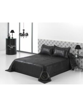 Colcha Hosteline BLACK LINE Preto Solteiro (2 Peças)