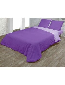 Juego de funda nórdica Hosteline VEGAS Malva Cama de 135 3 Piezas