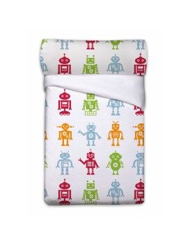 Juego de funda nórdica Pierre Cardin Robots Blanco Cama de 105 3 Piezas