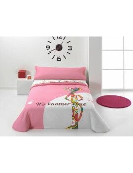 Conjunto de capa de edredom Hosteline PINK PANTER Pp Multicolor Solteiro 3 Peças