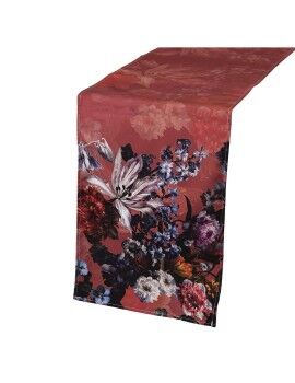 Caminho de Mesa Alexandra House Living Castanho-avermelhado Têxtil 33 x 180 cm Algodão Floral