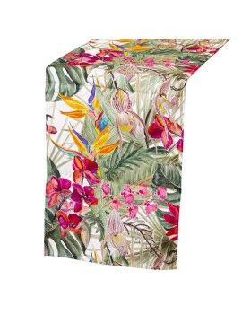 Caminho de Mesa Alexandra House Living Multicolor Têxtil 33 x 180 cm Algodão Floral