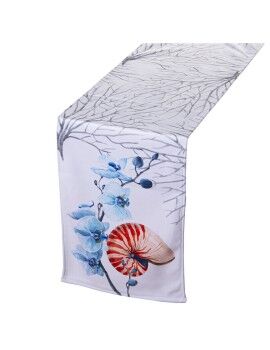 Caminho de Mesa Alexandra House Living Têxtil 180 x 30 cm Bloemen Concha Veludo