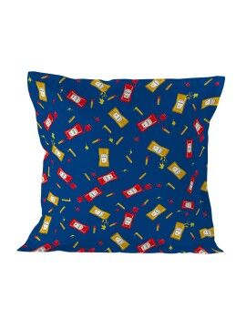 Capa de almofada HappyFriday Baleno Teen Blue Hotdog Multicolor 80 x 80 cm