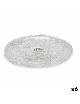 Plato Llano Tirolo Transparente Vidrio 27,5 x 1,7 x 27,5 cm (6 Unidades)