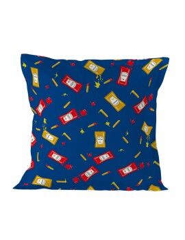 Capa de almofada HappyFriday Baleno Teen Blue Hotdog Multicolor 60 x 60 cm