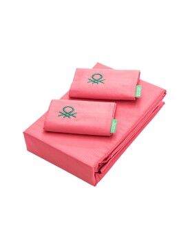 Conjunto de Lençóis Benetton Cor de Rosa 4 Peças