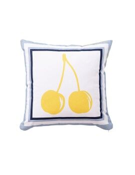 Almofada Benetton Amarelo Branco Cerejas 40 x 40 cm Quadrado