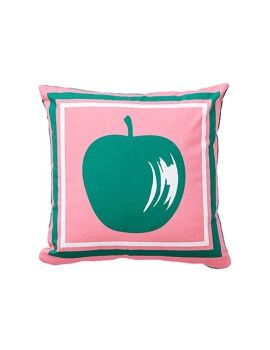 Almofada Benetton Verde Cor de Rosa Maçã 40 x 40 cm Quadrado