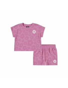 Conjunto Deportivo para Niños Converse Floral Jacquard Rosa oscuro