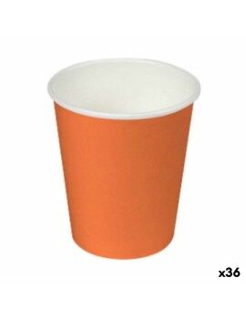 Set de Vasos Algon Cartón Desechables Naranja 36 Unidades (24 Piezas)