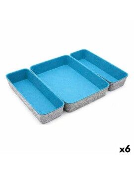 Conjunto de Cestas Confortime 3 Peças Feltro 28 x 20,5 x 5,3 cm (3 Peças) (6 Unidades)