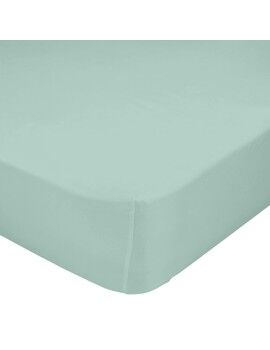 Lençol de baixo ajustável HappyFriday Basic Menta 200 x 200 x 32 cm