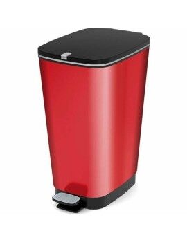 Caixote do Lixo com Pedal KIS Vermelho Polipropileno 50 L