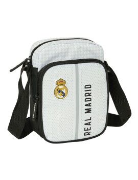 Bolso Bandolera Real Madrid C.F. Blanco Gris 16 x 22 x 6 cm