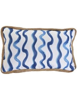 Almofada Home ESPRIT Azul Branco 50 x 30 cm