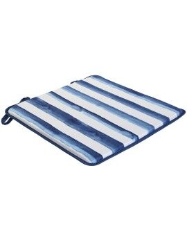 Cojín para sillas Home ESPRIT Azul Blanco 38 x 38 x 2 cm