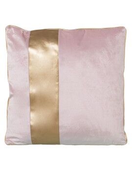 Almofada Alexandra House Living Cor de Rosa Dourado Veludo Têxtil 45 x 45 cm