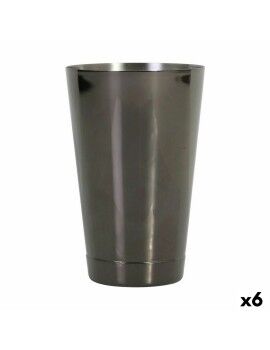 Vaso de mezclas Inde Acero Inoxidable Negro Cóctel 50 cl (6 Unidades)