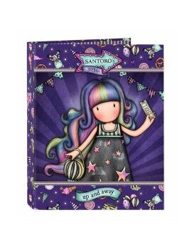 Carpeta de anillas Gorjuss Up And Away Morado 26,5 x 33 x 4 cm