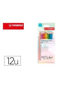 Lápis de cores Stabilo PASTELLOVE Multicolor 12 Peças