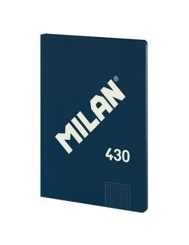 Caderno Milan 1918 Azul Marinho A4 Quadriculado