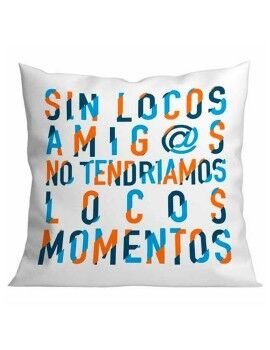 Almofada Roymart SIN LOCOS AMIGOS Branco 40 x 40 cm