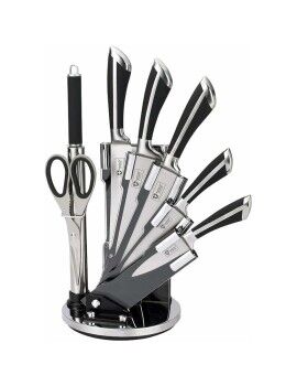 Juego de Cuchillos de Cocina y Soporte Royalty Line Plateado Acero Inoxidable 15 x 15 x 35 cm