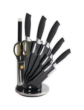 Juego de Cuchillos de Cocina y Soporte Royalty Line Negro 15 x 15 x 35 cm