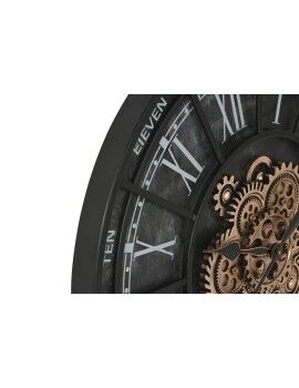 Reloj de Pared Home ESPRIT Negro Hierro 75 x 7 x 75 cm