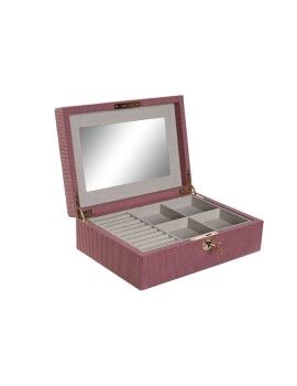 Caja-Joyero Home ESPRIT Crema Magenta 27 x 19 x 9 cm