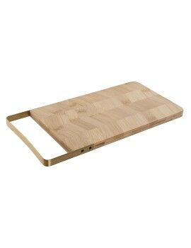 Tábua de corte Home ESPRIT Dourado Natural Metal Bambu 35,5 x 17,5 x 1,5 cm