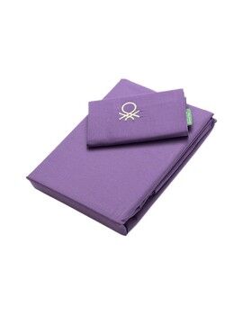 Conjunto de capa de edredom Benetton Rainbow Verde Roxo 63 x 63 cm 2 Peças