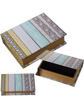 Juego de Cajas Decorativas Alexandra House Living Multicolor Madera 3 Piezas