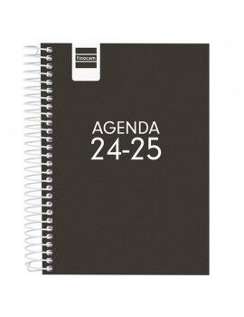 Agenda Finocam COOL Negro 1/8 12 x 16,4 cm 2024-2025