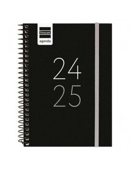 Agenda Finocam Negro 1/8 12 x 16,4 cm 2024-2025