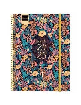 Agenda Finocam TIGER Multicolor Cuarto 15,5 x 21,2 cm 2024-2025 Floral