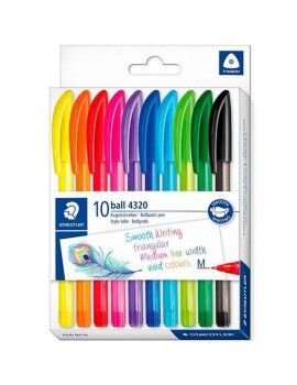 Set de Bolígrafos Staedtler 4320 M Multicolor 1 mm 10 Piezas