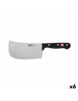 Cutelo de Cozinha Quttin Sybarite Preto Prateado 17,5 cm (6 Unidades)