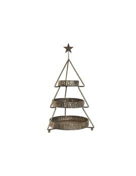 Fruteira Home ESPRIT Dourado Metal 43 x 43 x 79 cm Árvore de Natal