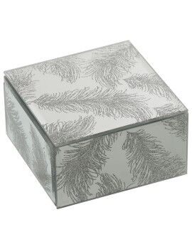 Caja-Joyero Alexandra House Living Gris Cristal Espejo 12 x 6 x 12 cm