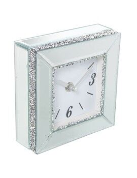 Reloj de Mesa Alexandra House Living Gris Cristal 14 x 14 x 5 cm