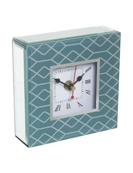 Reloj de Mesa Alexandra House Living Azul Cristal 14 x 14 x 4 cm