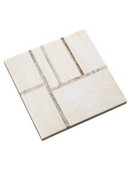 Posavasos Alexandra House Living Multicolor Madera 10 x 1 x 10 cm 4 Piezas