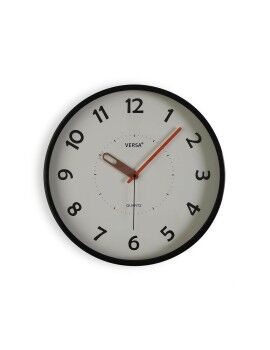 Reloj de Pared Versa Negro Plástico 4 x 30 x 30 cm