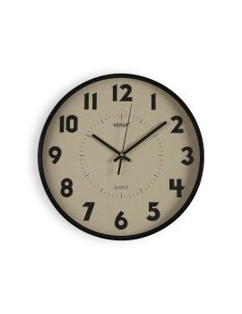 Reloj de Pared Versa Beige Plástico 4 x 30 x 30 cm