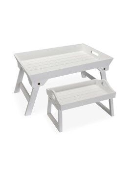 Juego de Bandejas Versa Blanco Madera MDF 32 x 24 x 48 cm