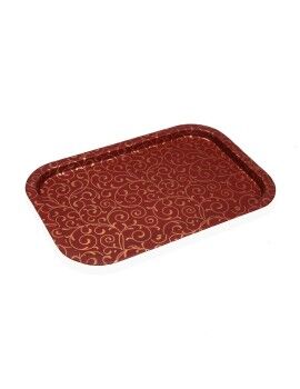 Bandeja Versa Serpentine Rojo Metal 32 x 1,5 x 34 cm