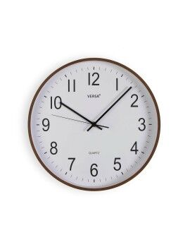 Reloj de Pared Versa Plástico Cuarzo Madera MDF 5 x 35 x 35 cm